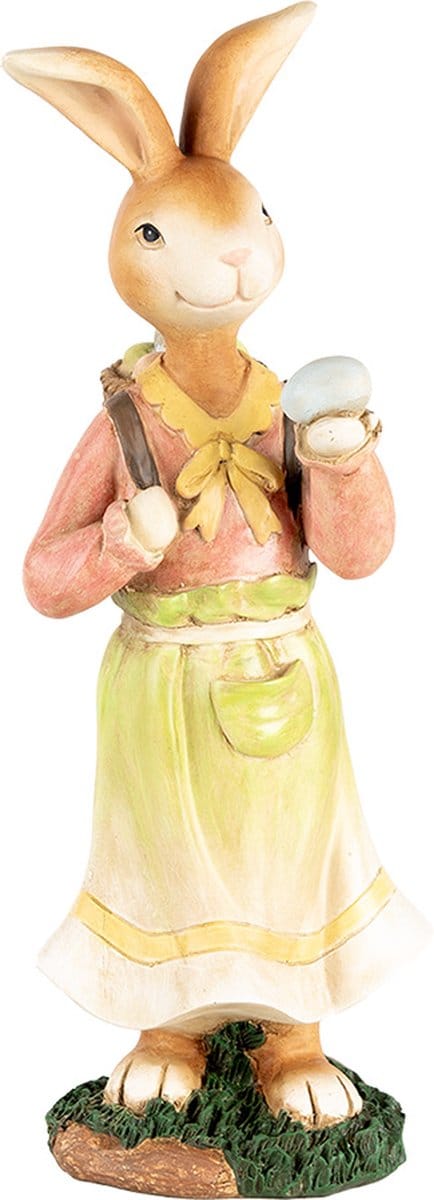Clayre & Eef Decoratie Beeld Konijn 33 cm Bruin Kunststof