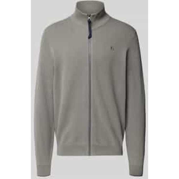 Cardigan met opstaande kraag en ritssluiting