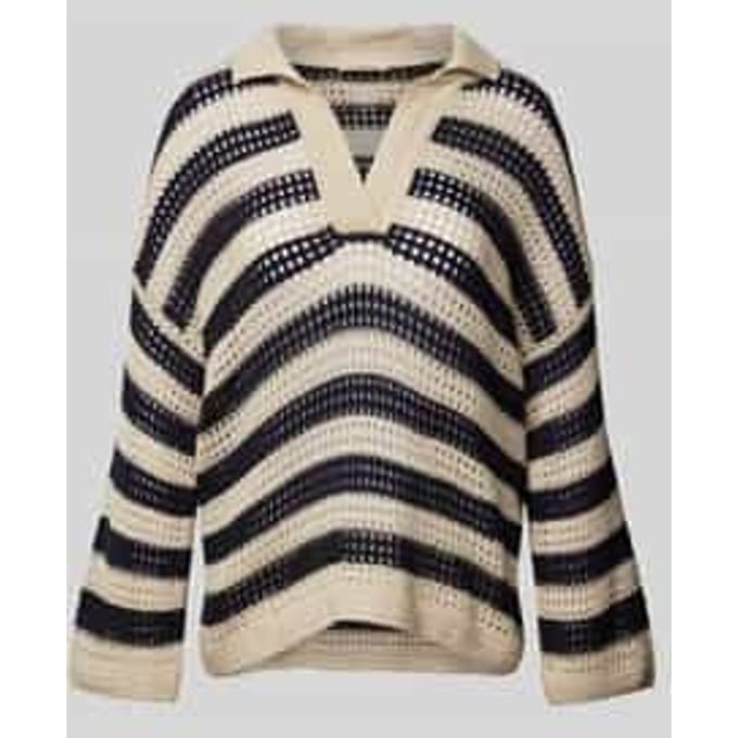 Gebreide pullover met streepmotief