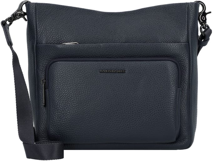 MANDARINA DUCK Leren schoudertas Mellow Leather Crossover Bag Dress Blue donkerblauw