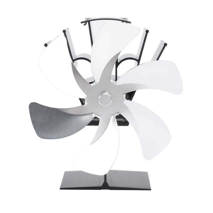 Verticale Kachelventilator 6 Bladen Thermische Ventilator Warmte-aangedreven Snelle Warme Circulatie Handvat Ontwerp Kookplaat goud
