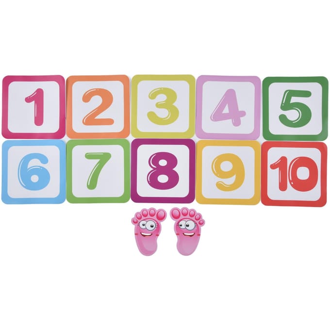 Spelvloersticker Klassiek Nummer Milieubescherming PVC Waterdicht Nummer Spelsticker pink
