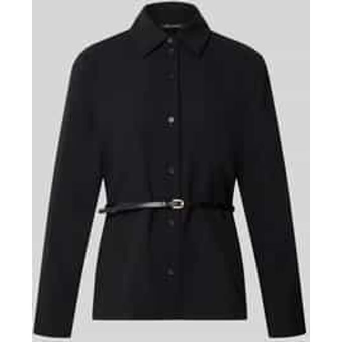 Overhemdblouse met geïntegreerde riem