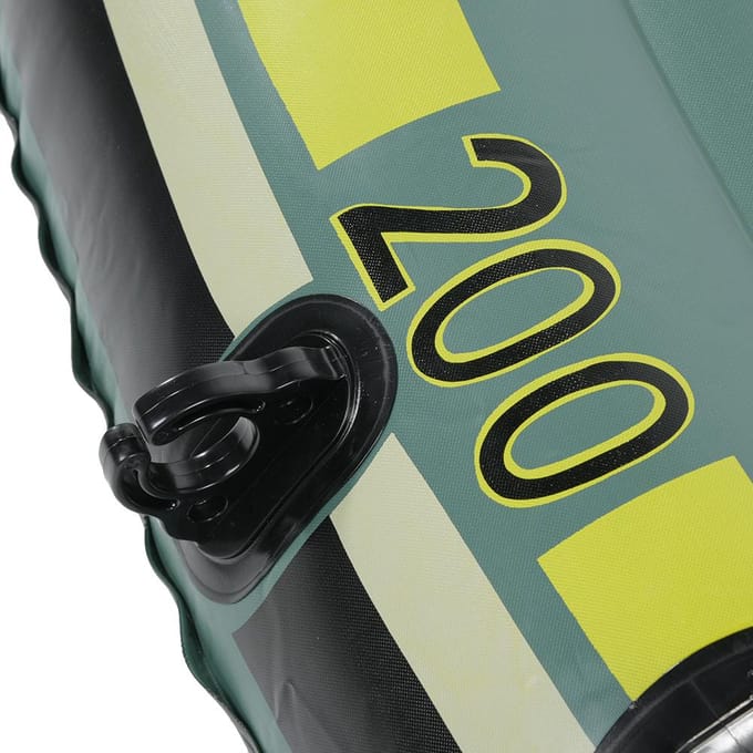 Groene PVC Opblaasbare Tweepersoons Roei Luchtboot Vissen Driften Duikgereedschap zwart