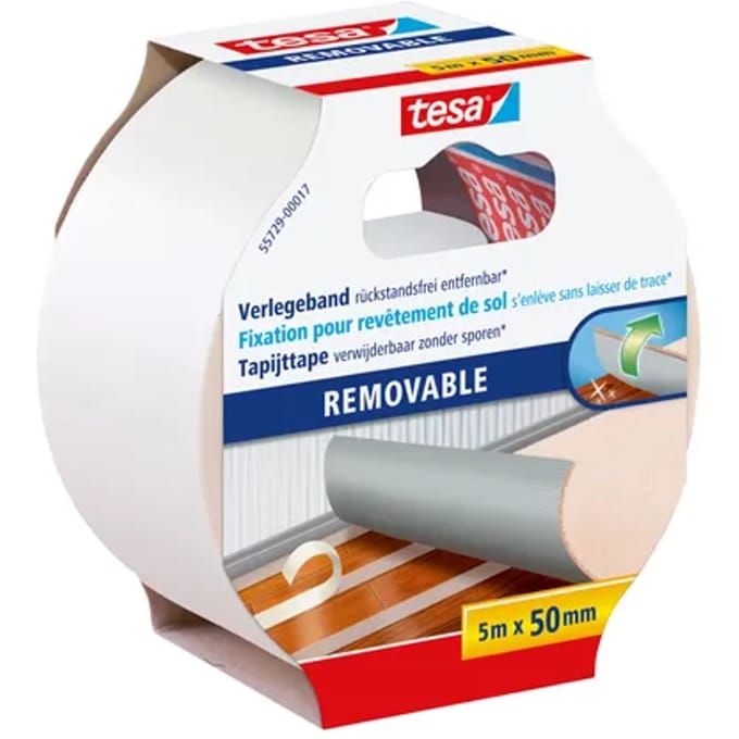 Tesa Tapijttape Dubbelzijdig - Transparant - 5mx50mm