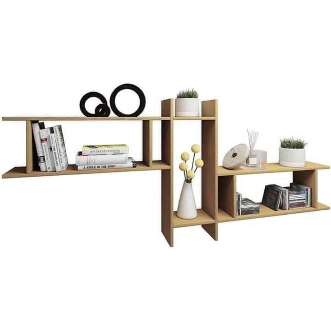 Houten wandplank Hangende plank Boekenplank Wandplank Decoplaat Sirola Maxi