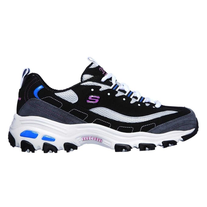 Skechers Dames/Dames Mesh Trainers (ZWART/BLAUW)