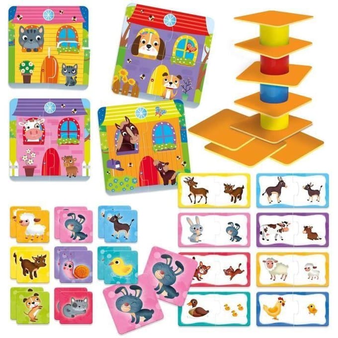 Carotina Baby Edugames 4-in-1 Bordspellen Educatieve spellen