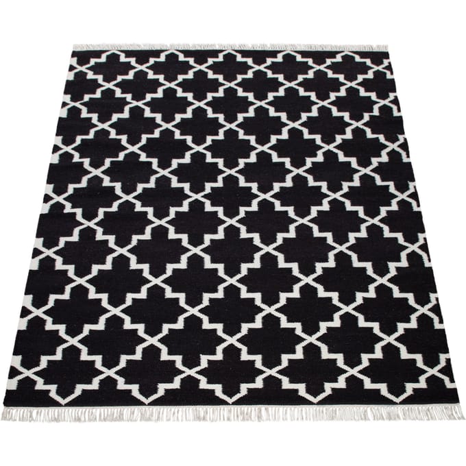 Wollen tapijt Kenolia zwart 120x170 cm