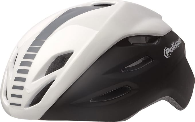 Polisport helm Aero Road mat wit/glans wit/grijs L 58-61cm