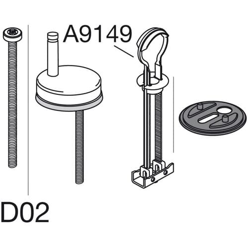 Pressalit Calmo Bevestigingsgarnituur Closetzitting D02999