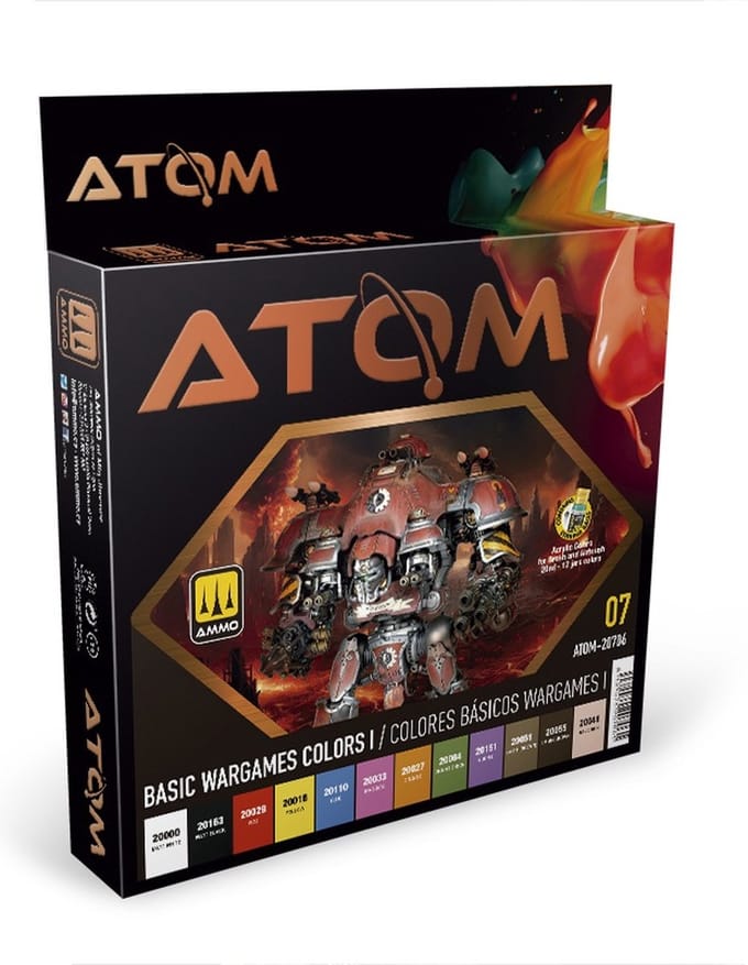 AMMO by Mig Jimenez Hobbyverf Acrylverf - MIG 20706 ATOM - Basic Wargames I Colors - Acryl Set 12x20ml Verf set - 12 x 20 ml
