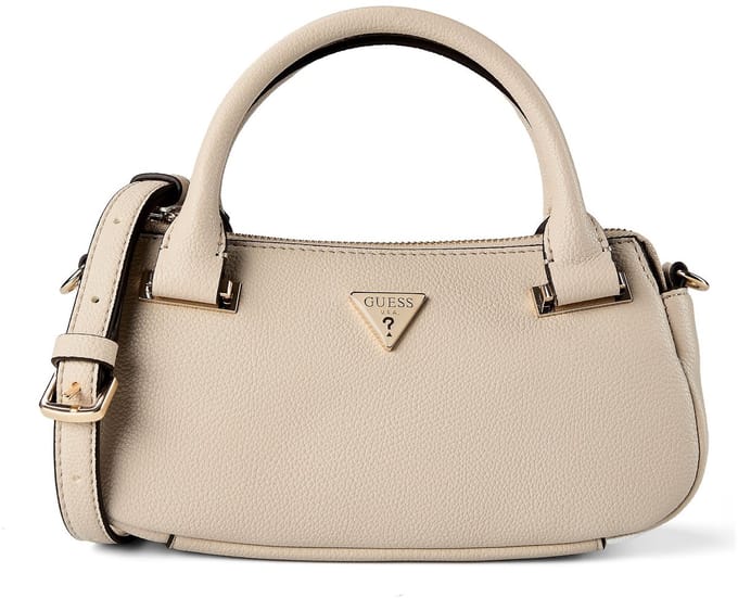 GUESS handtas schoudertas Evie Mini Satchel Light Taupe crème
