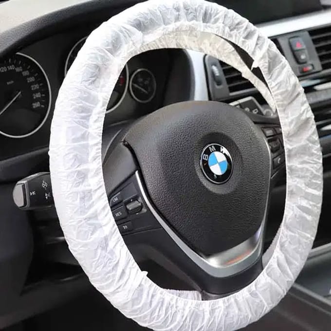 CRIJNS - Steering Wheel Cover - White - 250 stuks