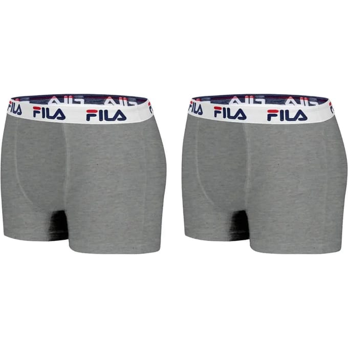 Fila - Man Boxer Elastic Band 2-pack - Grijs - Heren - maat  M