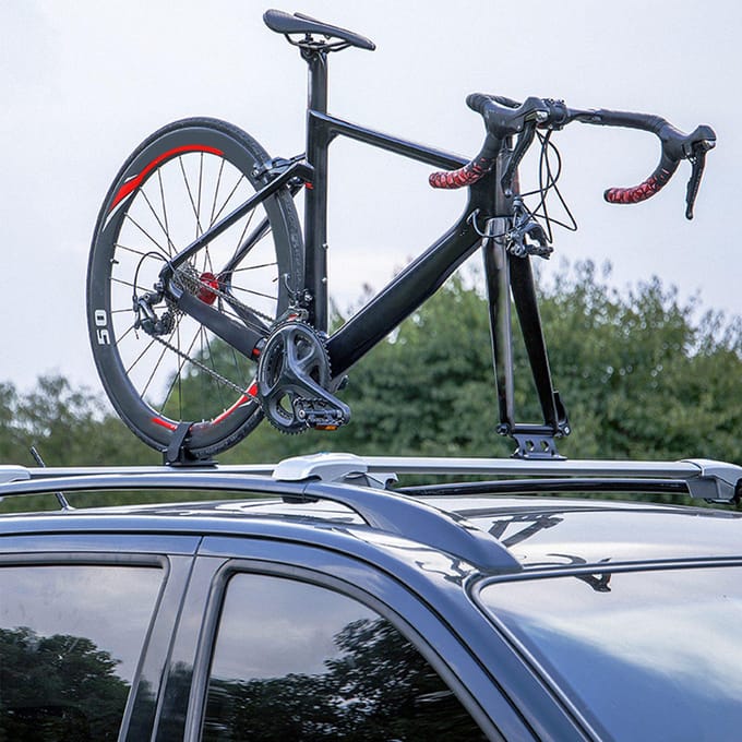 Fiets Voorvorkmontage Snelspanner Aluminiumlegering Sterk Lager Auto Dak Fiets Blok Vorkmontage Uniform Size zwart