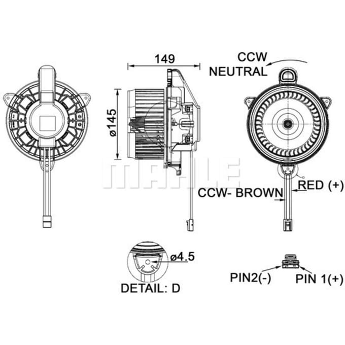Interieur ventilator MAHLE AB 277 000P