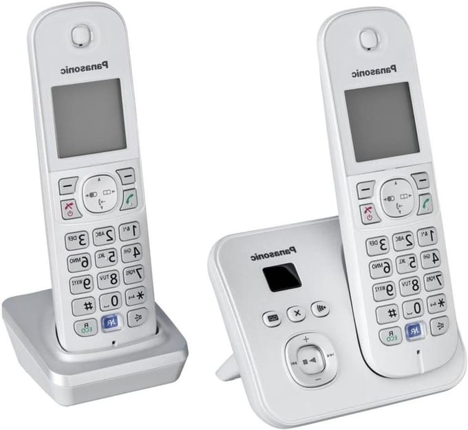 Draadloze Telefoon - DECT Telefoon Duo - Thuis Bellen - Ruisonderdrukking - 18 inch display - Parelzilver