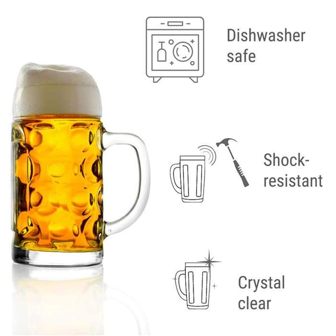 Bierglas - Bierglazen - Bierpullen - ISAR - 0,3 liter - set van 6 stuks