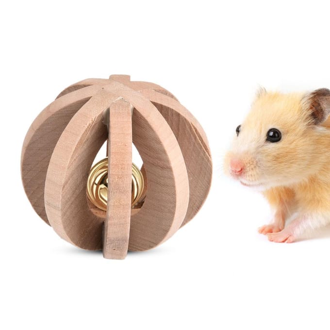 Chiens Chats Bébé Dentition Jouet à Mâcher Interactif avec Clochette beige