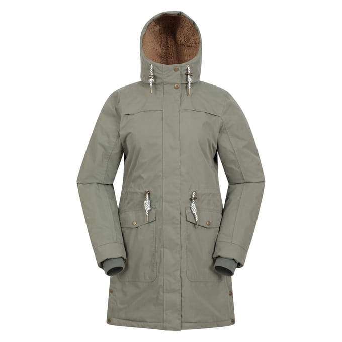 Mountain Warehouse Dames/Dames Acorn Waterdichte Borg Gevoerde Parka (Kaki Groen)