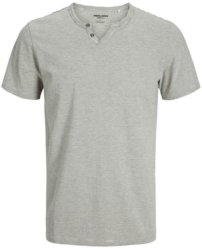 Jack&jone Jjeplit Neck Tripe Tee Cloud Dancer | Multicolour | Maat: S