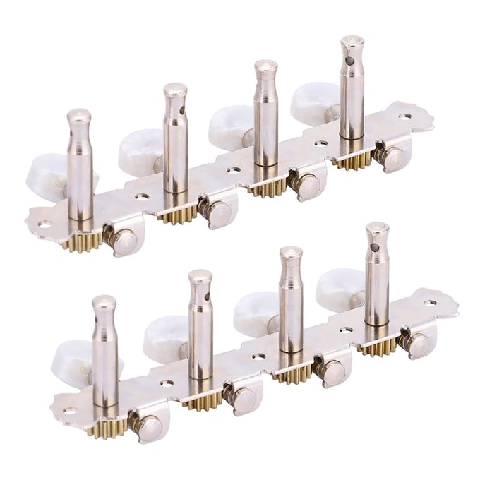 Mandoline Stemmechanieken Snaar Stemknoppen 4L4R voor Mandoline Instrumenten Accessoire white