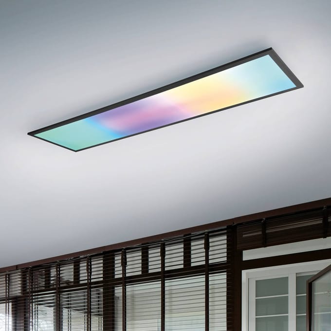 REALITY BETA - Plafondlamp - Zwart mat - incl. 1x SMD 31W - Dynamisch RGBW licht - Afstandsbediening