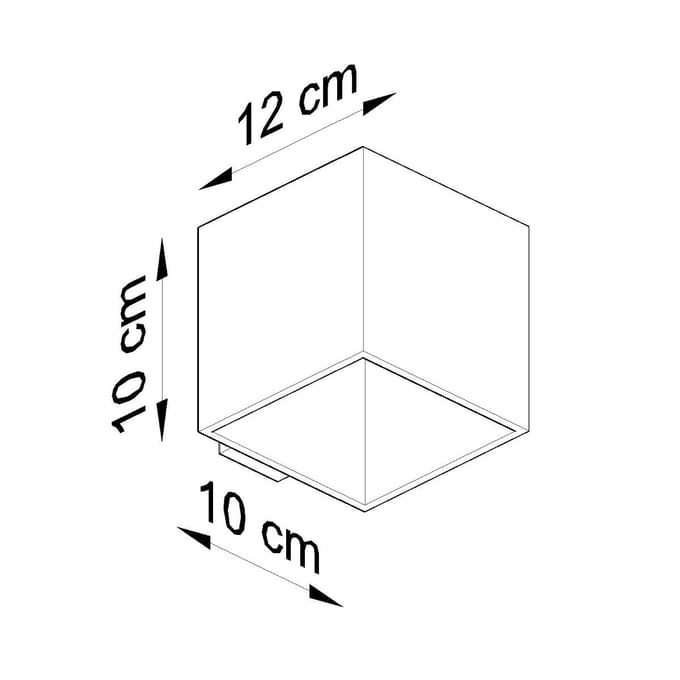 Sollux Lighting Wandlamp Quad - G9 - grijs - concreet - 10x10x12cm
