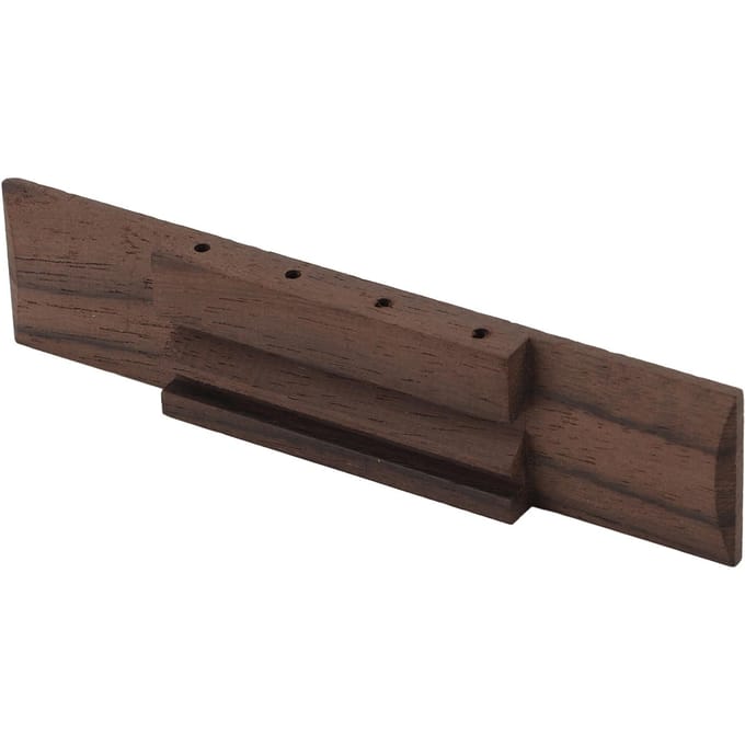 4-snarige Ukulele Brug Nauwkeurig Gevormd Hard Rozenhout Retro Gitaarbrug met Koeienbot Zadel black