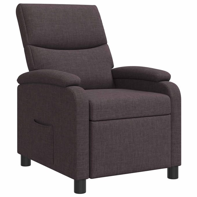 vidaXL - Recliner - Donkerbruin - Stof