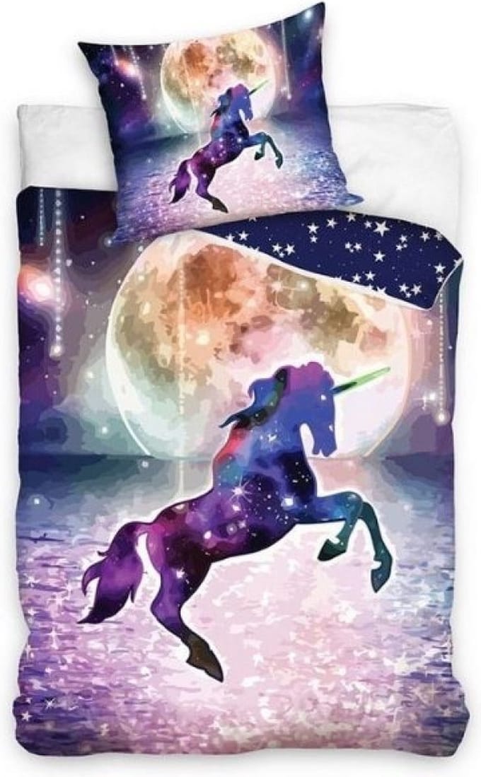 Dekbedovertrek Unicorn 140x200cm Kussensloop 65x65cm Katoen