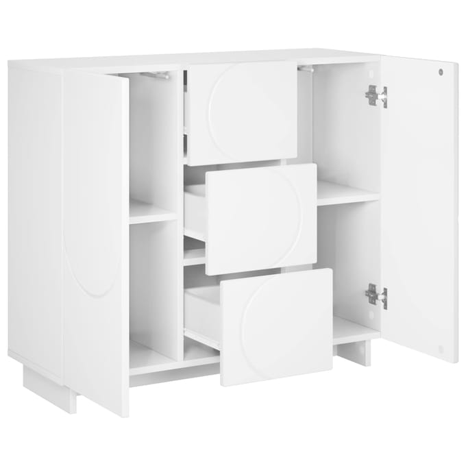 vidaXL - Dressoir - Wit - 85,5 - x - 31 - x - 75 - cm - Bewerkt - hout