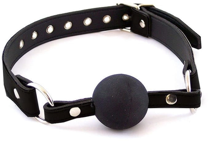 Rouge - Lederen Ball Gag - Zwart