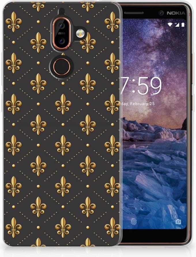 Nokia 7 Plus TPU bumper Franse Lelie