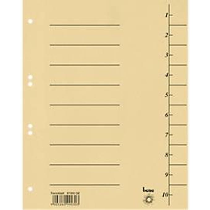 Scheidingsbladen, A4, 100 stuks, geel