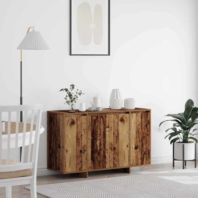 vidaXL - Dressoir - Oudhout - 120 - x - 41 - x - 75 - cm - Bewerkt - hout