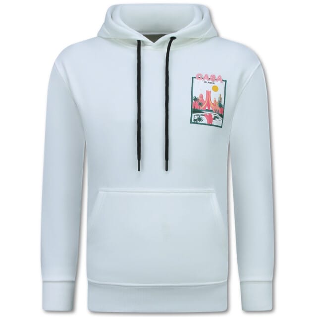 Oversized Hoodie Heren met Capuchon - Casablanca - Dik Geweven - 5992 - Wit