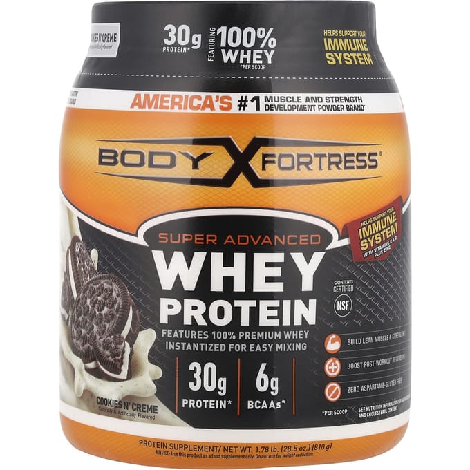 Body Fortress, Super Advanced Wei-eiwit, Cookies & Cream, 1,78 lb (810 g)