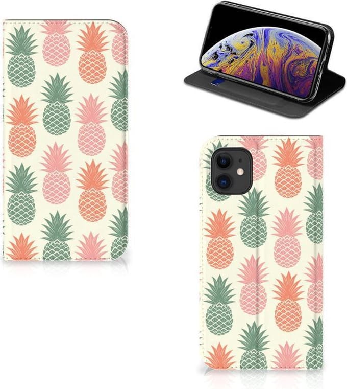 Apple iPhone 11 Flip Style Cover Ananas