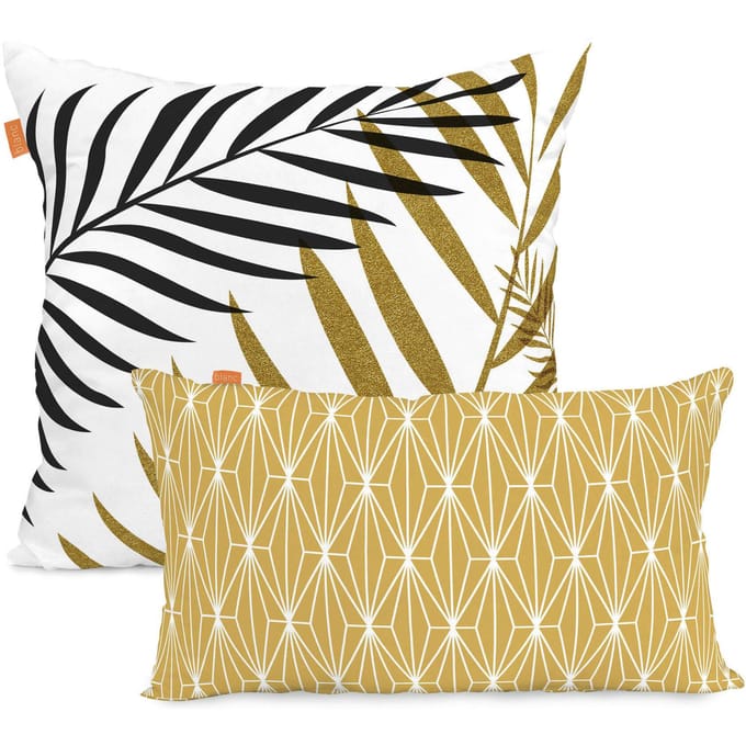 Set van 2 kussenhoezen Foliage | Blanc