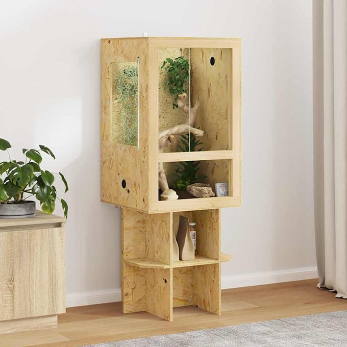 vidaXL Terrarium Bruin 50 x 50 x 130 cm OSB