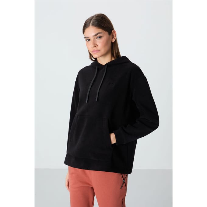 Overmaatse Pluche Hoodie Met Borduurwerk