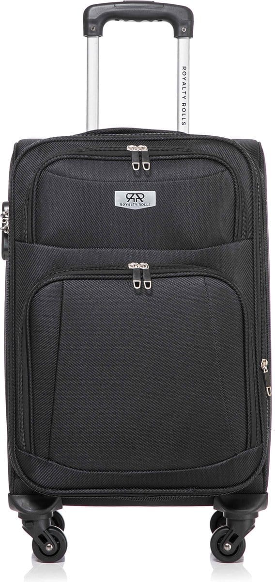 Dubai Abudabi Handbagage Koffer - 55 cm - 42/46 Liter - Expandable - Zwart
