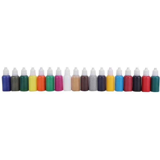 Pigments pour marbrure à l'eau, outil artistique Ebru(A4 18 couleurs 20 ml) white