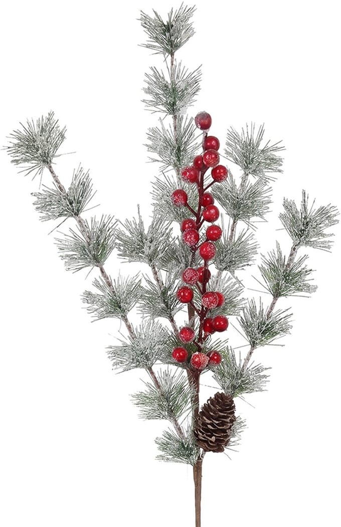 Clayre & Eef Decoratie Tak Rood Kunststof