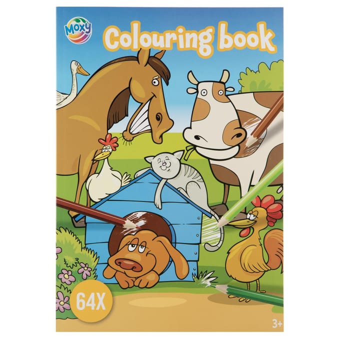 Kleurboek mega A4 64 pagina's 3 assorti