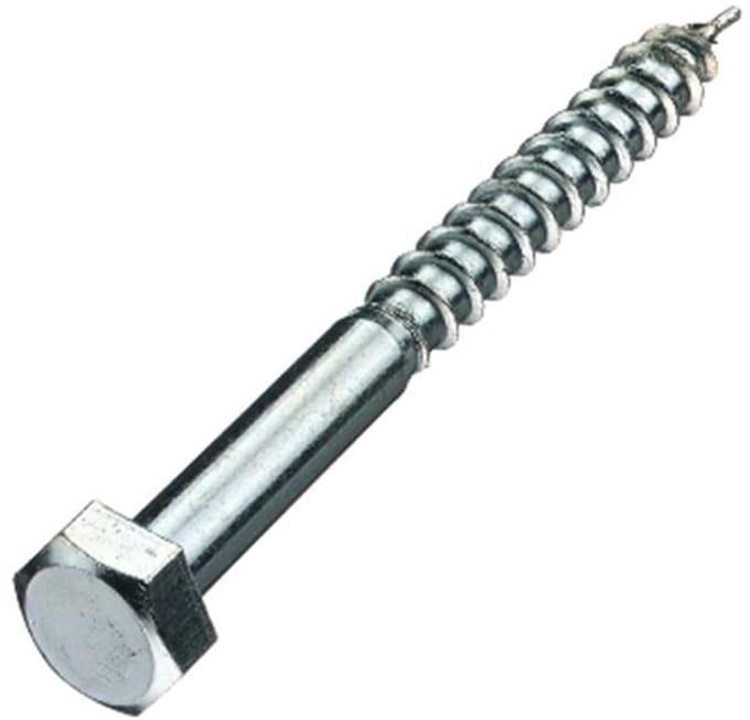 Houtdraadbout. M6 x 100mm. lang. 5 stuks Houtfret. Gebichromatiseerd. Ifix-Pro.