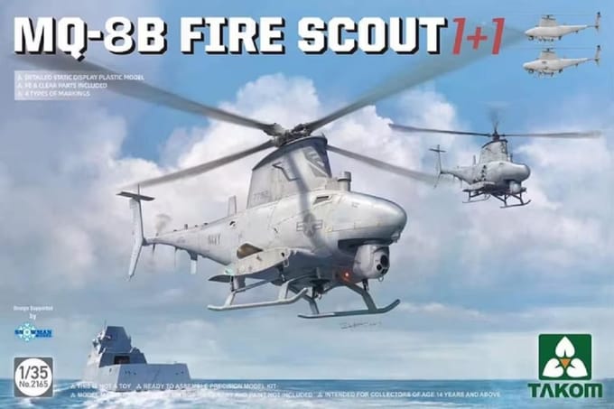 Takom Modelbouwpakket Militaire voertuigen - 2165 MQ-8B Fire Scout 1+1 Plastic - 1:35 - Modelbouw