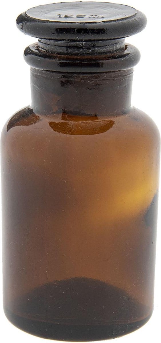Clayre & Eef Decoratie Fles Ø 6x11 cm Bruin Glas